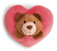61872 MagNICI Mini Ours avec cœur 7 cm, Marron, Doudou avec Aimant, Adhère aux Surfaces métalliques, Tableaux magnétiques et poignées de Sac comme Compagnon de Voyage, idée Cadeau
