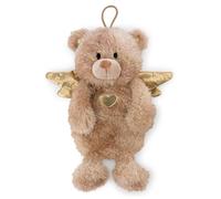 61936 Peluche-bouillotte au motif d’ours ange gardien La La Bearie, capacité : 300 ml, 35 cm, marron, compagnon douillet dès 10 mois, coussin chauffant pour enfants et adultes
