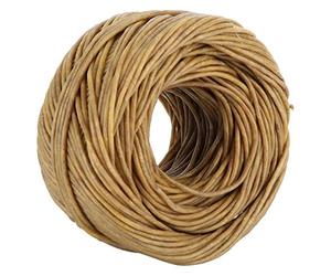 61m Ciré Bougie Mèches, Mèche de 100% Chanvre Bio avec Cire d'Abeille Revêtement Naturelle pour la fabrication de bougies DIY, Pas de Fumée ou de Gaz Toxique en Brûlant (Foncé)