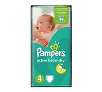 62 Couches Pampers Active Baby Dry taille 4