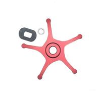 62 mm Cinve-Star Drag Handle Baitcasting Noir/Bleu/Or/Violet/Rose/Rouge pour Abu Bf7/Bf8 Ib7/ib8 Zenon Part Replacement Reels - Assemblage de pêche en métal pour 1 lot (rouge)