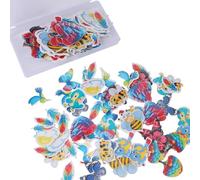 62 Pcs Comestibles En Papier Riz Gâteaux, Asudaro Papillon Comestible Gateau,Toppers De Gâteau D'anniversaire, Ensemble Animales Décoration De Cupcake - Pour Thé L'après-Midi,Fête Gastronomique