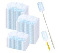 62 Pièces Aimants à Poussière : Plumeau à Aimant à Usage Unique, Plumeau Poussière à Tige Téléscopique, pour Nettoyer La Poussière sans éclaboussures (60 Recharges + 2 Manches)