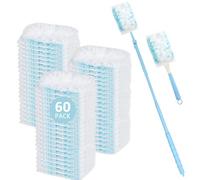 62 Pièces Plumeau Poussière, Compatible avec Swiffer Plumeau Recharge Magnétique, Plumeau Microfibre Magnétique avec Télescopique, Duster pour Nettoyer la Poussière & Poils - Attrape Poussière