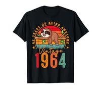 62 Year Old Sloth Vintage 1964 Limited Edition 62nd Birthday T-Shirt