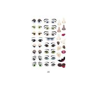 620 gommettes adhésives - yeux et visage