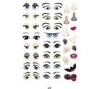 620 gommettes adhésives - yeux et visage