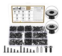 620 Pièces Vis Torx M3， Boulon Hex M3 Et Écrous Avec Rondelles，Acier Allié
