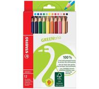 Crayon de couleur Stabilo GREENtrio - étui carton de 12 crayons de couleur G