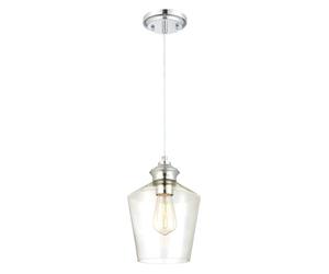 62055 Suspension verre et chrome avec LED, 6205540