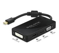 [62073] Delock Adaptateur Mini DisplayPort 1.2 vers VGA/HDMI/DVI/Audio Femell...