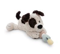 62150 Peluche, Chien, avec Canard, 30 cm, Blanche, Douce, Adorable, pour Câliner Et Jouer, pour Enfants Et Adultes, Idée De Cadeau