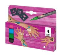 [62171] KREUL Stylo de tatouage, kit de 4, ancre, étoile, papillon