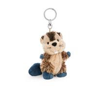 62260 Porte-clés avec peluche au motif de castor Harry Woodsnacker, 10 cm, marron, fidèle compagnon pour sac à dos ou autre sac, pour petits et grands