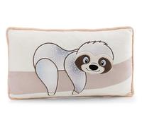 62446 Coussin au Motif de Paresseux Izzy Icetumbler, 43 x 25 cm, Douillet, Beige, pour Enfants et Adultes, pour la Maison, la Maternelle ou Les déplacements