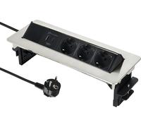 62570-3 Way Retractable Power Strip (2 Usb 3.1 A: 1 Type A + 1 Type C) - 15.5 W - 2 M Cable - Built-In Socket For Worktop - In-Desk 45 Power Strip