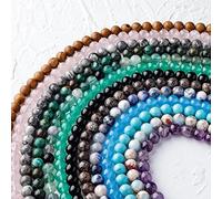 625pcs De Pierre Naturelle Multicolore 8 mm 24 Styles Perles de Pierre pour la Fabrication de Bijoux et la Guérison des Pierres Naturelles