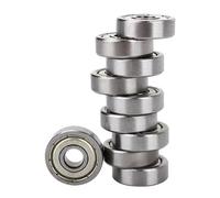 625ZZ Deep Groove Ball Bearings 10 - Pack | 5x16x5mm Rubber Sealed & Metal Shielded | Low Noise & High Temp Tolerant | Friction Reduction for Machinery/Tools