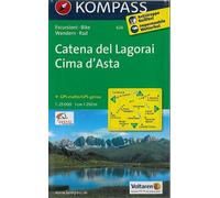 626 catena dei lagorai - cima d'asta - 1:25 000 - Collectif - Kompass Karten - Atlas / carte
