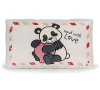 62617 Coussin au Motif de la Peluche Love Panda, 43 x 25 cm, Douillet, Blanc, pour Enfants et Adultes, pour la Maison, la Maternelle ou Les déplacements