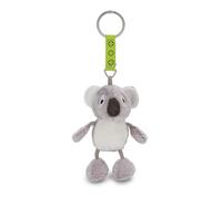 62688 Porte-clés Talisminis Koala 7 cm, Gris, Peluche avec Anneau, pour lanière, Trousseau, Porte-Bonheur avec Message