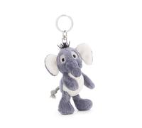 62732 Porte-clés, Éléphant El-Flora, 10 cm, Gris, Compagnon en Peluche pour Sac à Dos ou Sac, Porte-clés pour Petits et Grands
