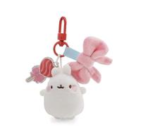 62775 Molang Pendentif de Sac, 5 cm, Blanc, Accessoire en Peluche Mignon, Porte-clés Mignon pour Sac, Sac à Dos et Voiture