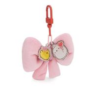 62776 Pendentif de Sac Molang, nœud, 8 cm, Rose, Accessoire en Peluche Mignon, Joli Porte-clés pour Sac, Sac à Dos et Voiture