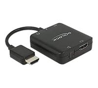 [62784] Delock HDMI Adapter Delock A -> A St/Bu +3,5mm Klinke 4K