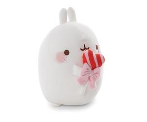62787 Molang Peluche, avec Sucette, 48 cm, Blanche, Douce, Adorable, pour Câliner Et Jouer, pour Enfants Et Adultes, Idée De Cadeau