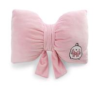 62788 Coussin Molang avec nœud, 40 x 28 cm, Rose, Moelleux pour Enfants et Adultes, Peluche, idéal pour la Maison, la Maternelle ou Les déplacements