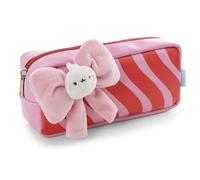 62791 Trousse Molang, 9 x 19 x 6 cm, Rose, avec Joli nœud en Peluche, pour Filles et Femmes, Trousse d'école, de Bureau ou de Maquillage