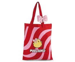 62794 Sac fourre-Tout Piu Piu, 44 x 38 cm, Rose, Sac de Courses élégant avec Application et nœud en Peluche, Accessoire pour Le Quotidien, Les Courses et Les Loisirs, Cadeau pour Fans et Enfants