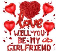 628 Pièces Will You Be My Girlfriend Décorations, ballon saint valentin, Ballon De Confession De La Saint-Valentin, Kit de Décoration de Saint Valentin, pour La Saint Valentin Mariage Déco