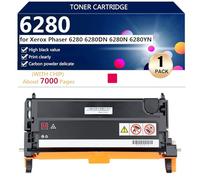 6280 Cartouches de Toner Compatibles 106R01400 106R01401 106R01402 106R01403 pour Xerox Phaser 6280 6280DN 6280N 6280YN Imprimantes, pour Écoles, Hôpitaux, Banques, 200000 Pages,Magenta-1 Pack