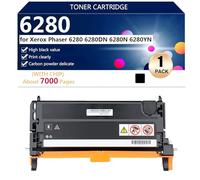 6280 Cartouches de Toner Compatibles 106R01400 106R01401 106R01402 106R01403 pour Xerox Phaser 6280 6280DN 6280N 6280YN Imprimantes, pour Écoles, Hôpitaux, Banques, 200000 Pages,Black-1 Pack