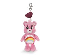62801 Porte-clés Bisounours Hourra l'ourson, 15 cm, Rose, Accessoire en Peluche Mignon, Adorable Porte-clés pour Sac, Sac À Dos Et Voiture