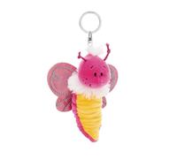 62883 Porte-clés en forme de papillon, 10 cm, Rose, Compagnon en peluche pour sac à dos ou sac, porte-clés pour petits et grands