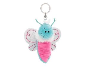 62886 Porte-clés en forme de papillon, 10 cm, Bleu, Compagnon en peluche pour sac à dos ou sac, porte-clés pour petits et grands