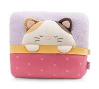 62916 Doudou Chat Angy, 35 x 30 x 18 cm, Violet, Peluche Douce, Adorable Peluche pour câliner et Jouer, pour Enfants et Adultes, idée Cadeau
