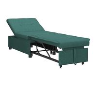 629318& Canapé-lit 3-en-1,Lit banquette,convertible - Design pliable en tissu vert foncé