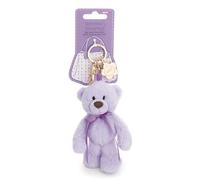 62947 Porte-clés Ours Finni 13 cm avec Mousqueton, Violet, Compagnon en Peluche pour Sac à Dos ou Sac, Porte-clés pour Petits et Grands