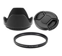 62mm - Kit Protecteur Filtre UV, Paresoleil et Cache de protection pour Nikkor, Sony, Fujinon G