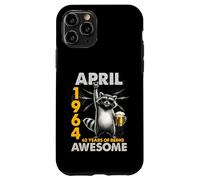 62nd Birthday Raccoon Beer April 1964 Vintage 62 Years Old Coque pour iPhone 11 Pro