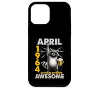 62nd Birthday Raccoon Beer April 1964 Vintage 62 Years Old Coque pour iPhone 12 Pro Max