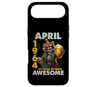 62nd Birthday Raccoon Beer April 1964 Vintage 62 Years Old Coque pour iPhone Air