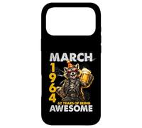 62nd Birthday Raccoon Beer March 1964 Vintage 62 Years Old Coque pour iPhone 17 Pro Max