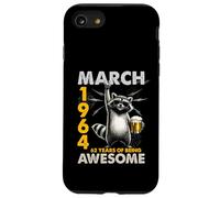 62nd Birthday Raccoon Beer March 1964 Vintage 62 Years Old Coque pour iPhone SE (2020) / 7/8