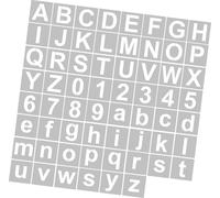 62pcs 3 Inch Letter and Number Stencils Reusable Washable Alphabet Stencils Environment-friendly PET Art Craft Templates for Painting On Wood Fabric Wall Door Decor Home Sign