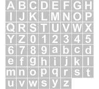 62pcs 5 Inch Letter and Number Stencils Reusable Washable Alphabet Stencils Environment-friendly PET Art Craft Templates for Painting On Wood Fabric Wall Door Decor Home Sign (Pochoirs de lettres et d